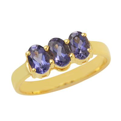 Iolite Trio Gemstone Ring