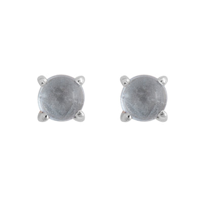 cabochon Aquamarine Studs Earrings