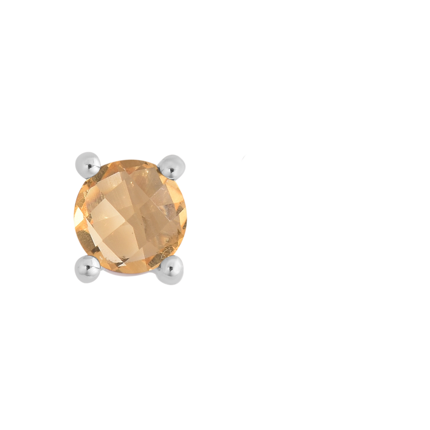 Citrine Solitaire Studs Earring