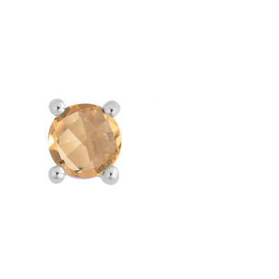 Citrine Solitaire Studs Earring