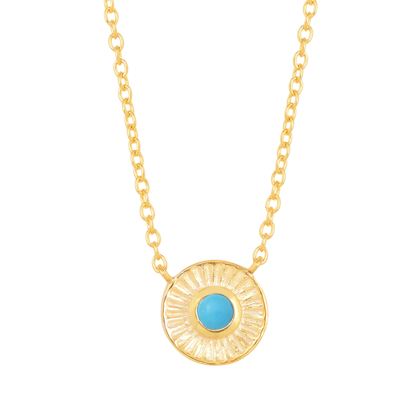 Chakra Wheel Turquoise Chain Necklace