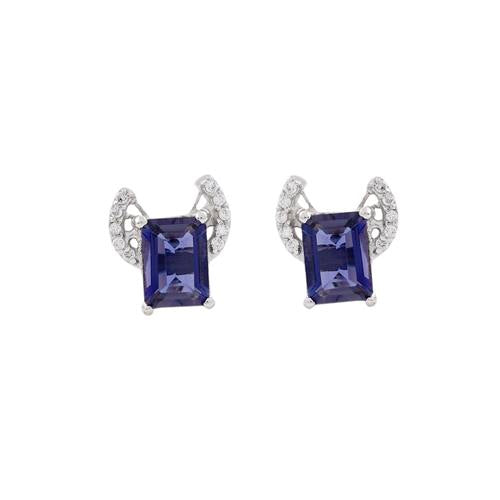 Tanzanite Wings Stud Earrings