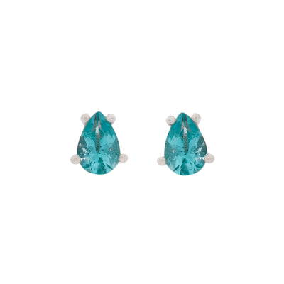 Pear Cut Apatite Stud Earring