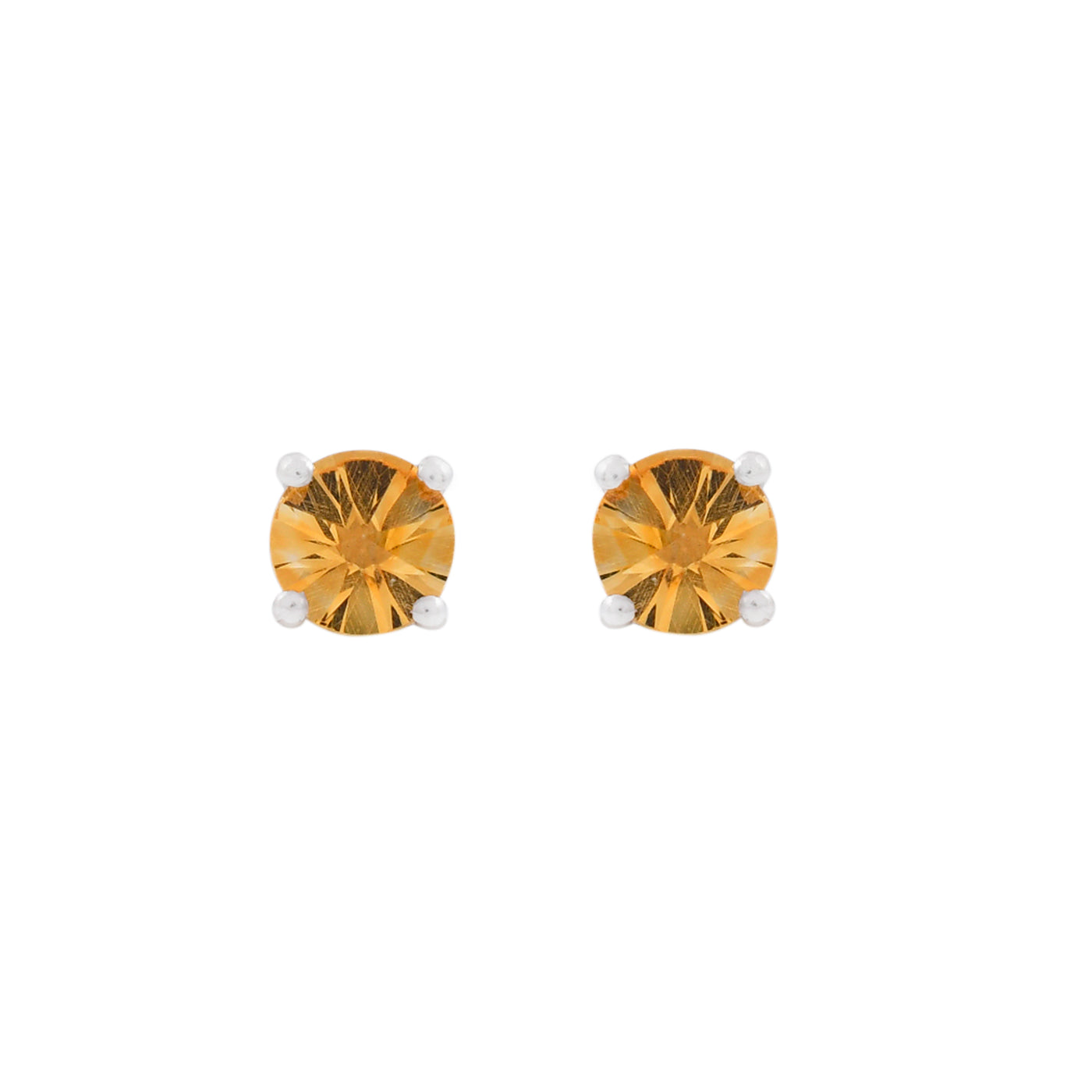 Natura Citrine Stud Earrings