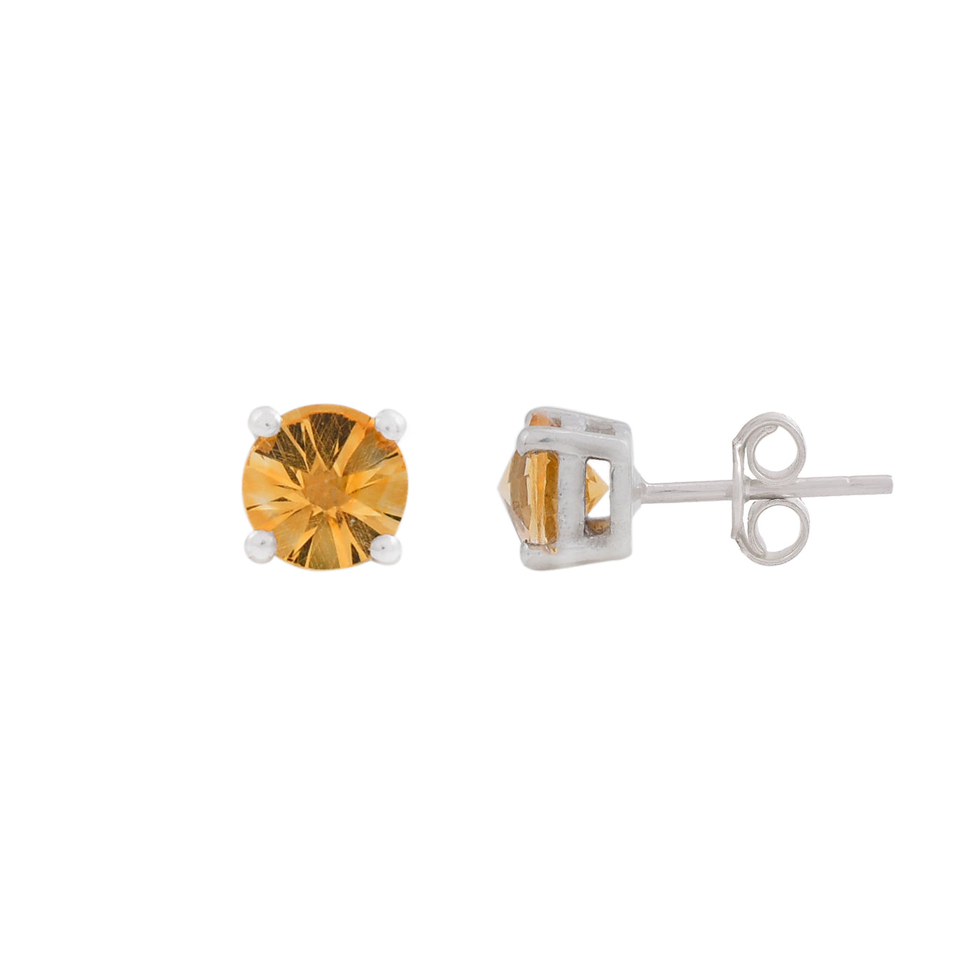 Natura Citrine Stud Earrings