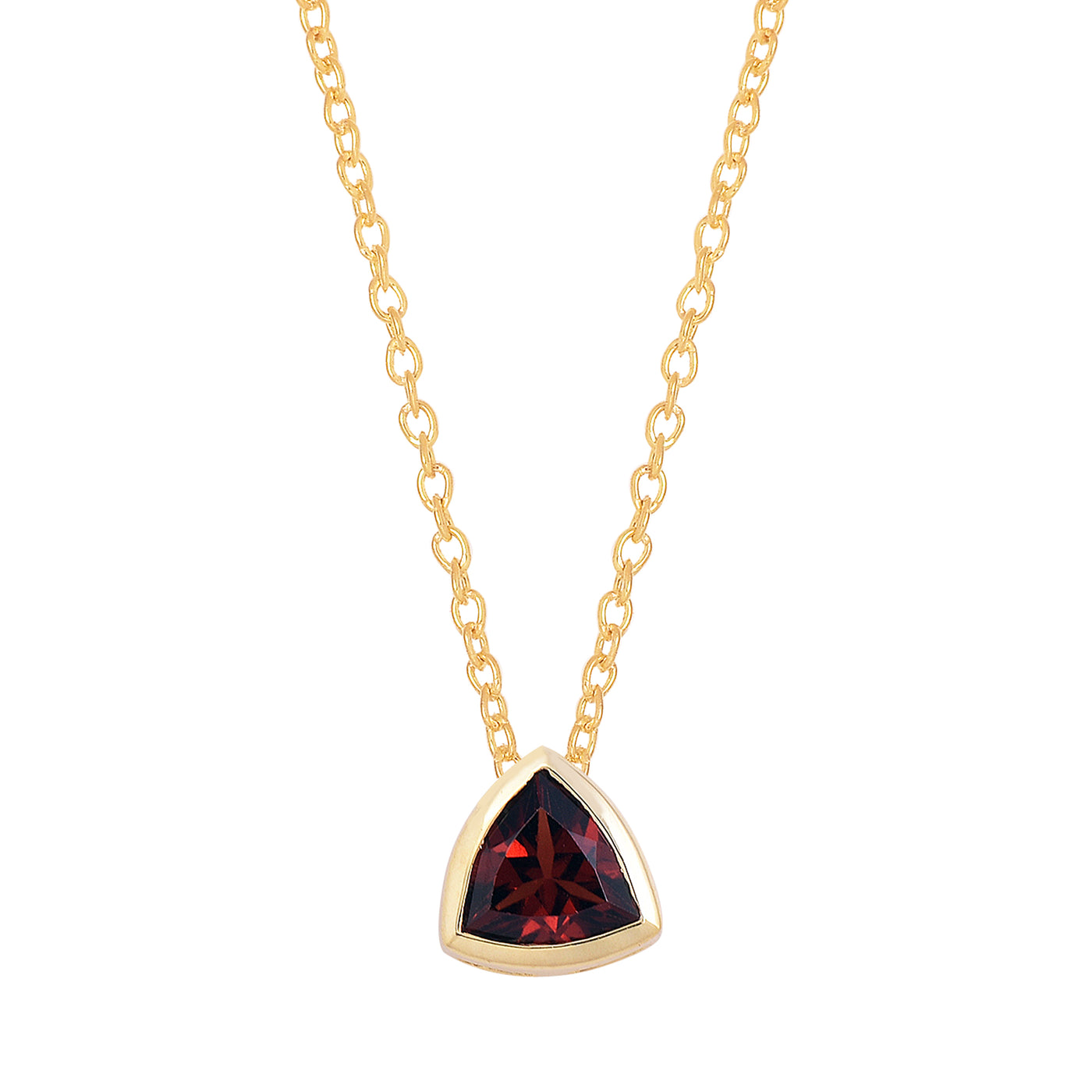 Trillion Garnet Solitaire Chain