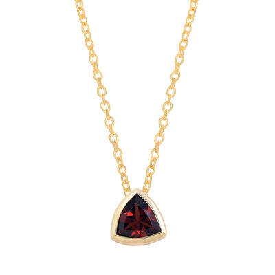 Trillion Garnet Solitaire Chain