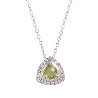 Peridot Trillion Chain Necklace