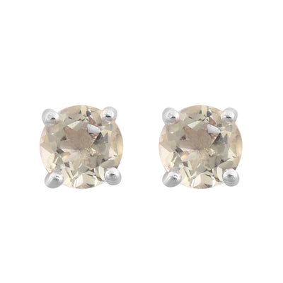 Green Amethyst Stud Earrings