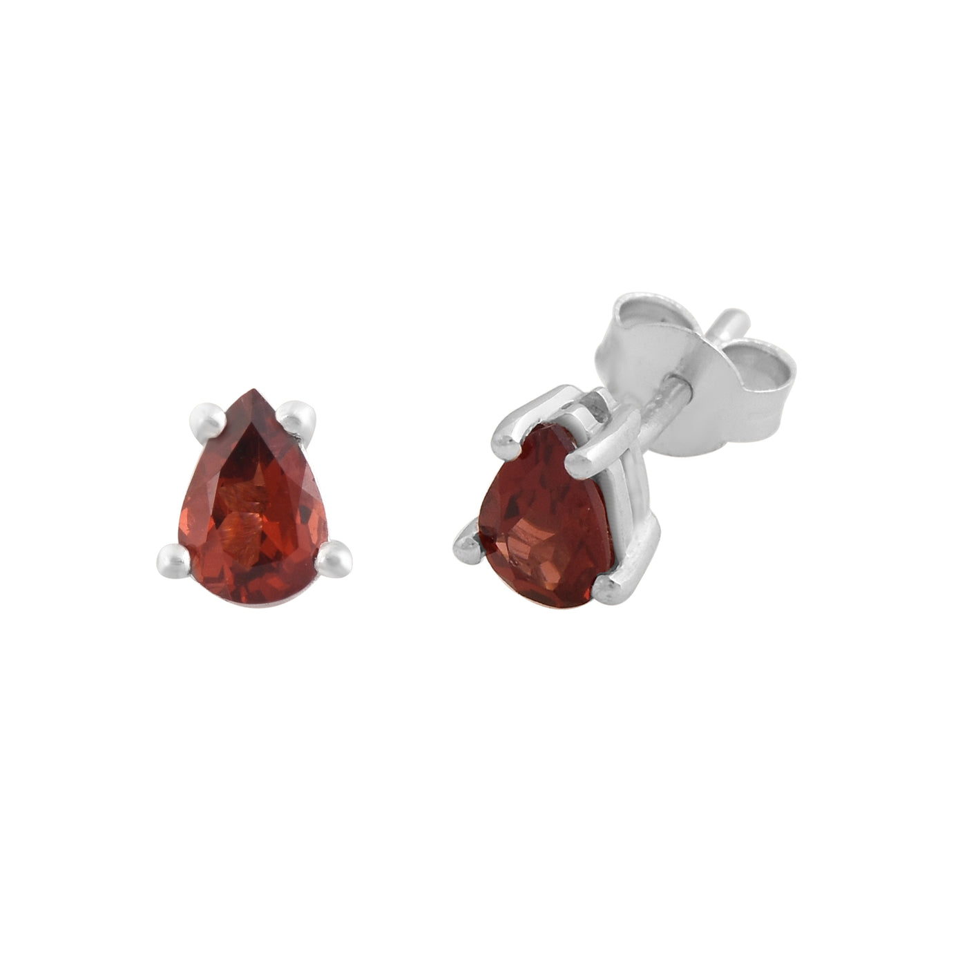 Garnet Gemstone Stud Earrings