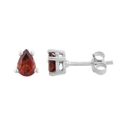 Garnet Gemstone Stud Earrings