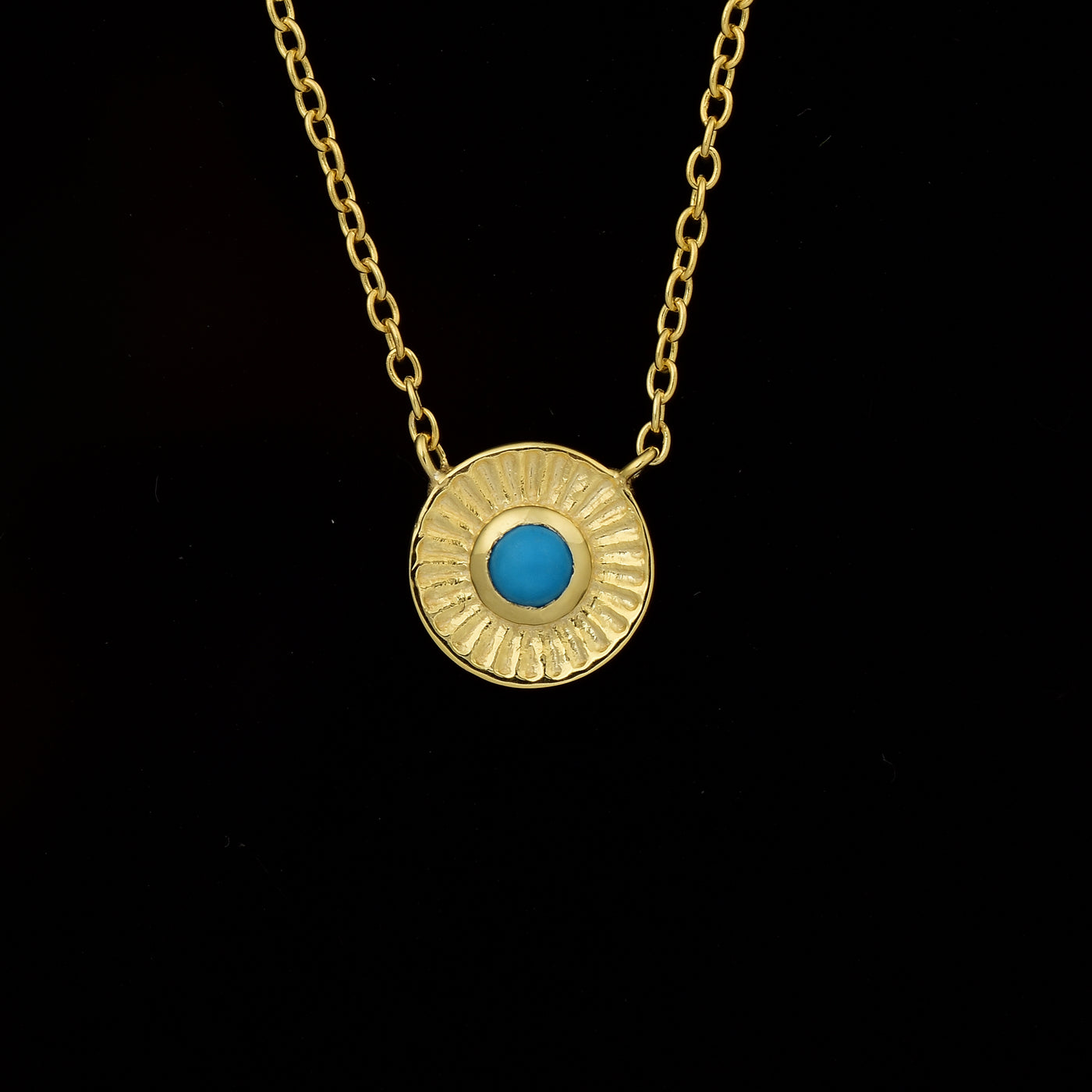 Chakra Wheel Turquoise Chain Necklace