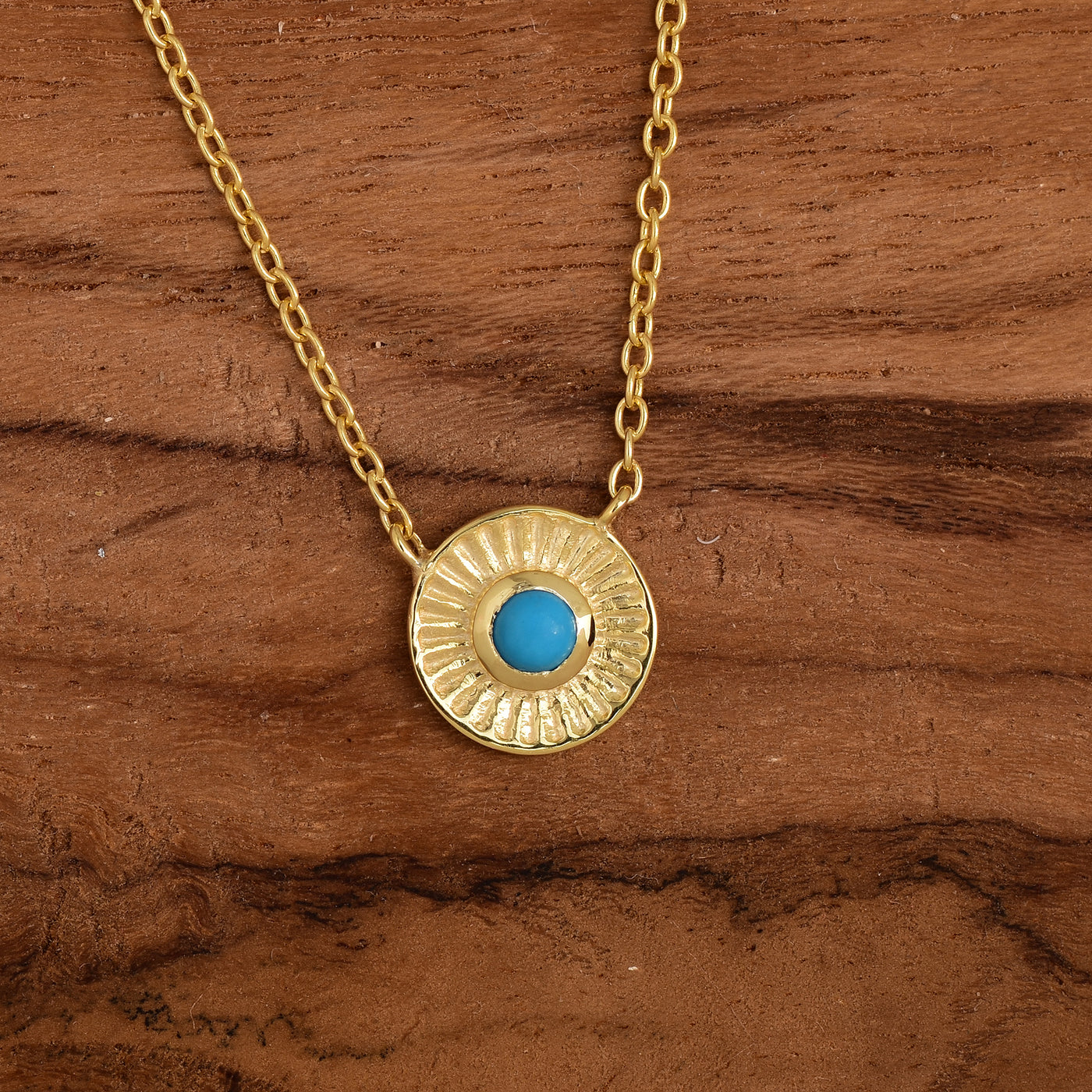 Chakra Wheel Turquoise Chain Necklace