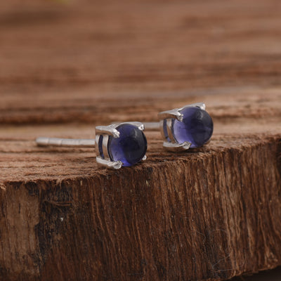 Iolite Stud Earrings