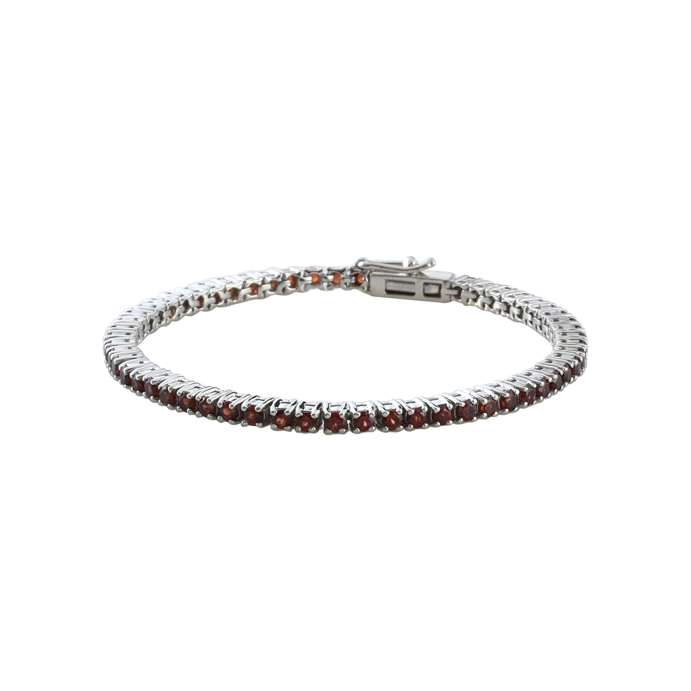 Natural Garnet Tennis Bracelet