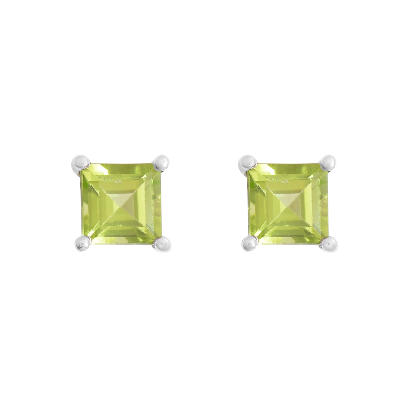 Princess Peridot Stud Earrings