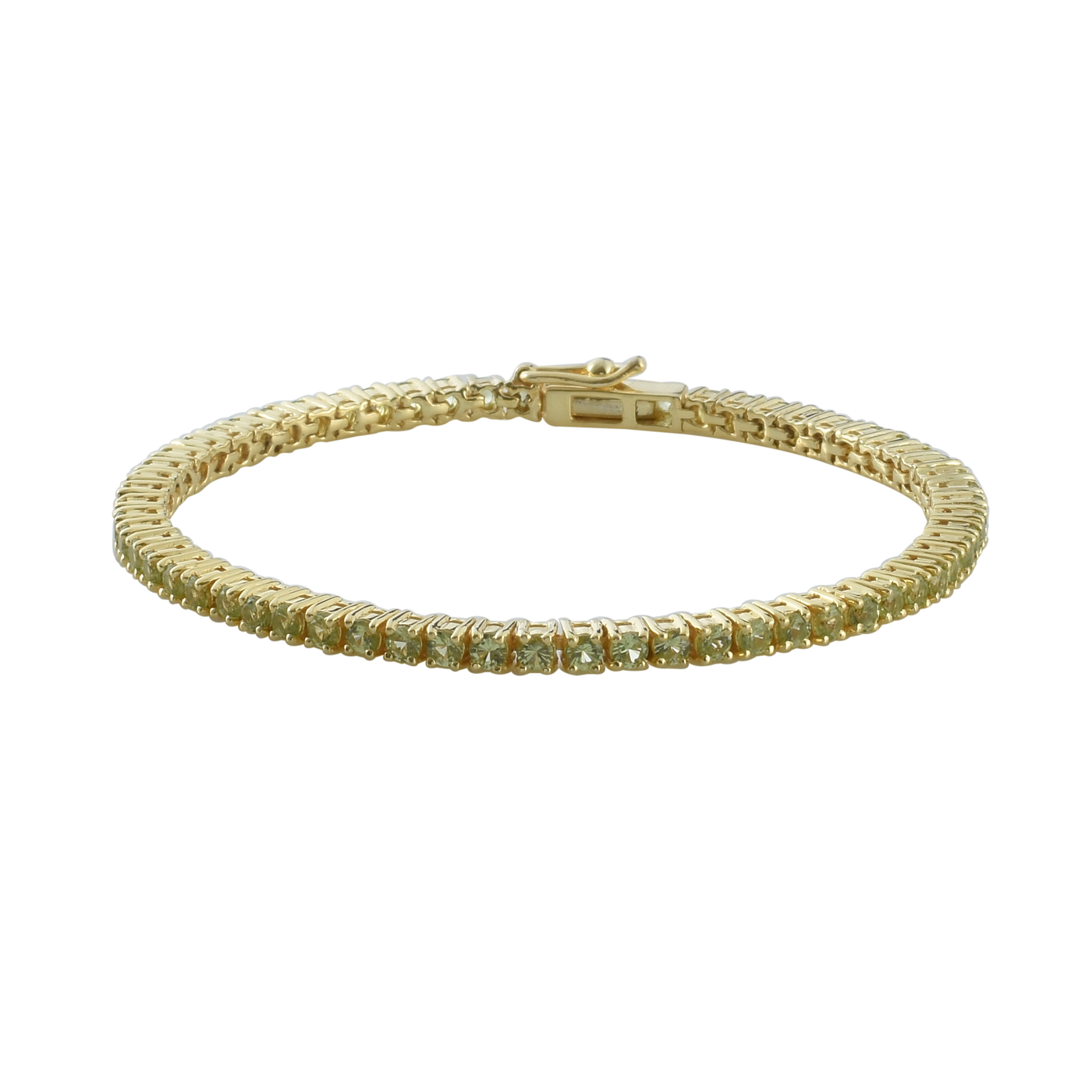 Peridot Chain Link Tennis Bracelet