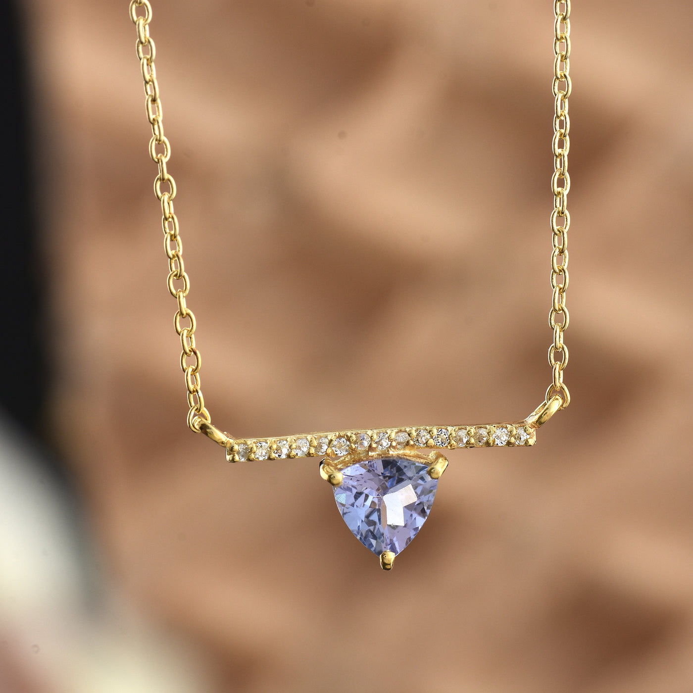 Tanzanite Silver Necklace