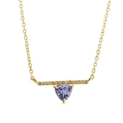 Tanzanite Silver Necklace