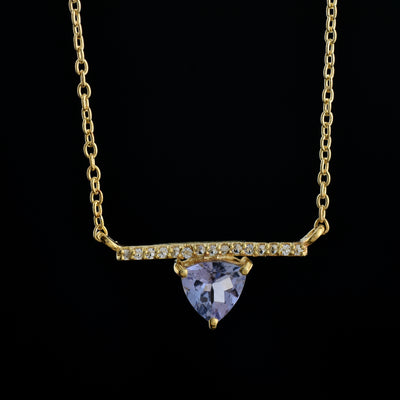 Tanzanite Silver Necklace