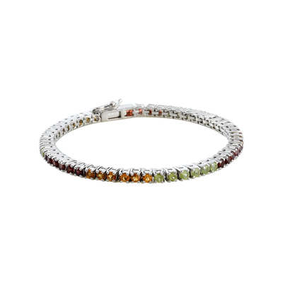 Multi Gemstone Tennis Bracelet