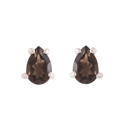 Smoky Quartz Stud Earrings