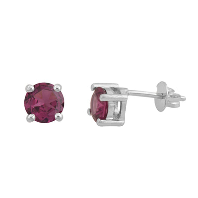 Pink Tourmaline Stud Earrings