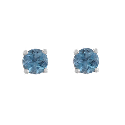 Topaz Solitaire Stud Earrings