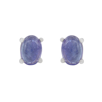 Tanzanite Gemstone Stud Earrings