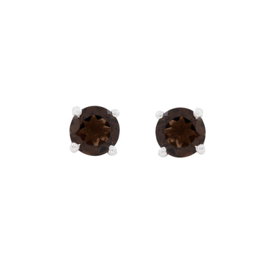 Smoky Quartz Stud Earrings