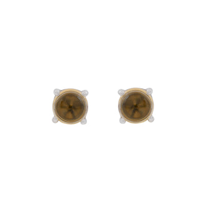 Cabochon Citrine Studs Earring