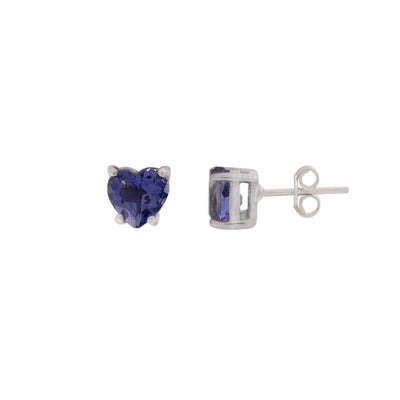 Natural Iolite Stud Earrings