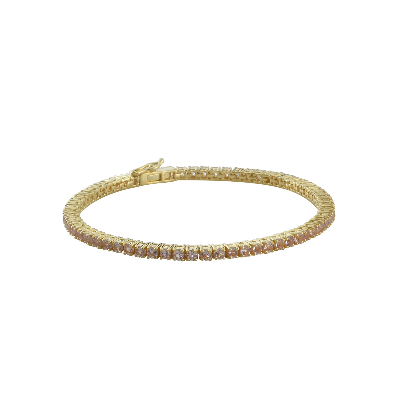 Genuine Morganite Tennis Bracelet