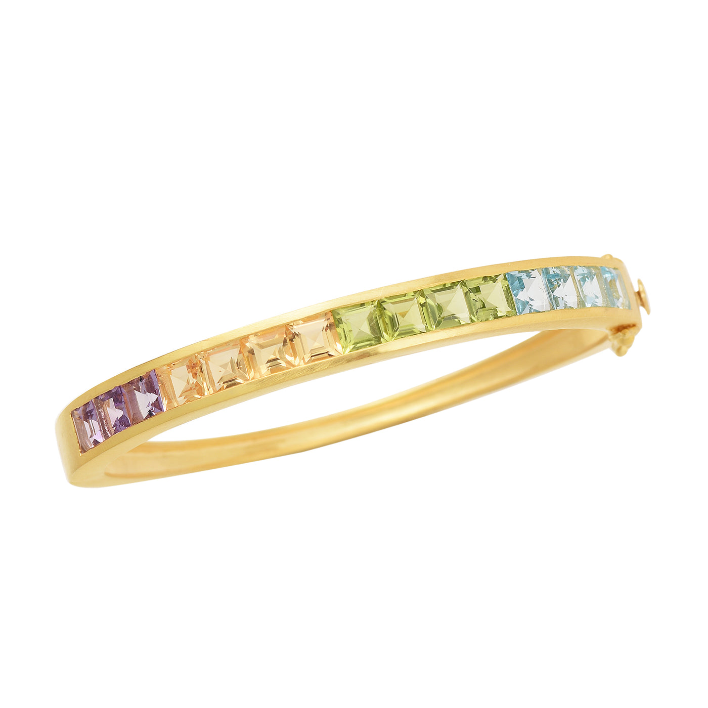 Rainbow Amethyst Openable Bangle