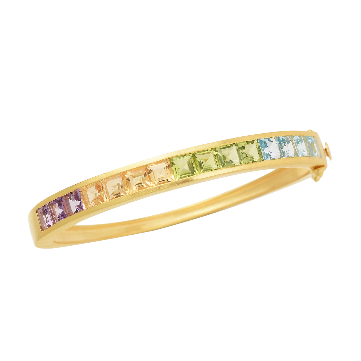 Rainbow Amethyst Openable Bangle