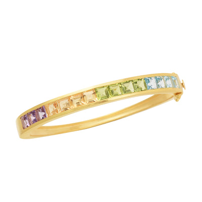 Rainbow Amethyst Openable Bangle