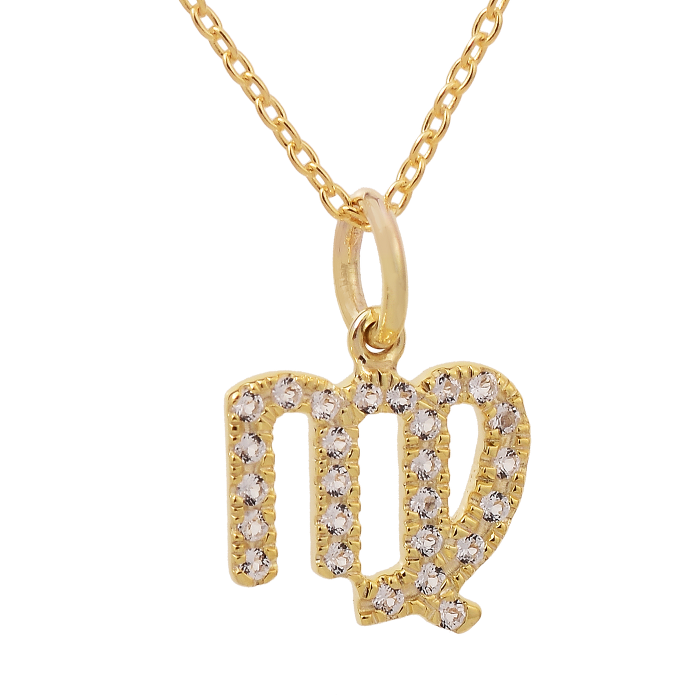 Virgo Diamond Zodiac Silver Necklace