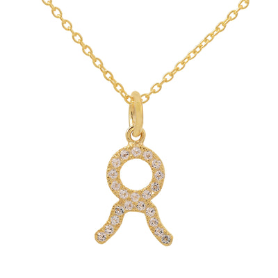 Zodiac Silver Taurus Diamond Necklace