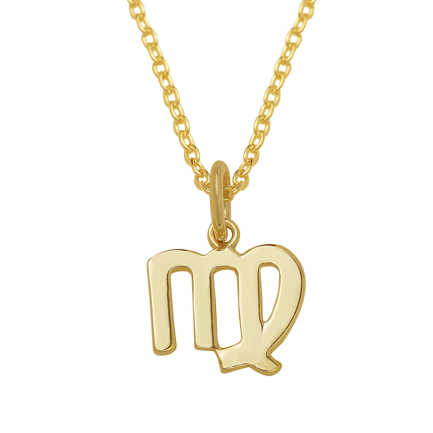 Virgo Zodiac Silver Plain Necklace