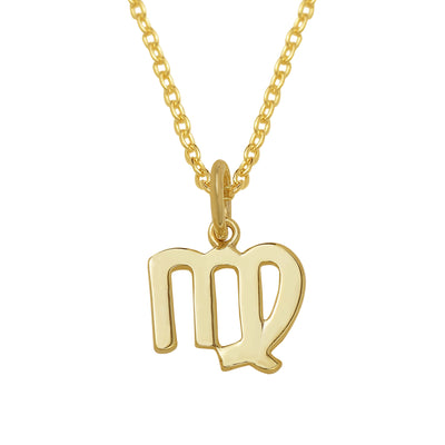 Virgo Zodiac Silver Plain Necklace