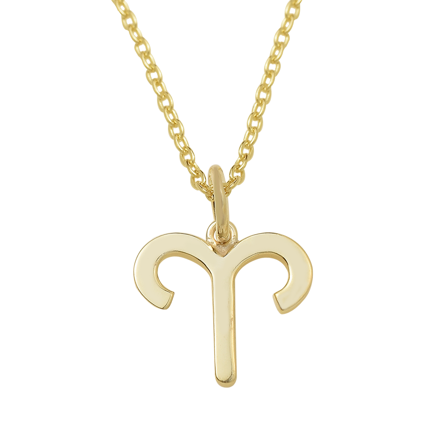 Aries Zodiac Plain Pendant Necklace