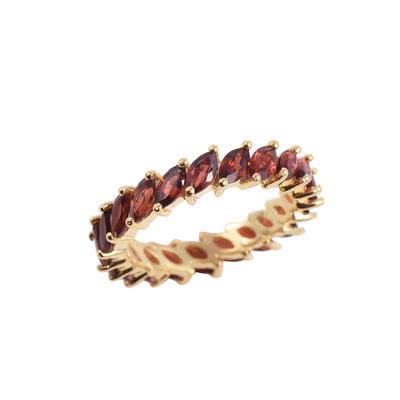 Garnet Eternity Band Ring