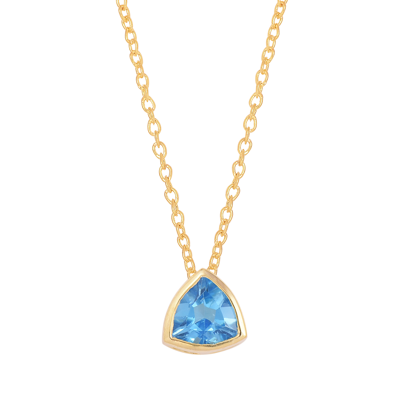 Trillion Blue Topaz Solitaire Chain