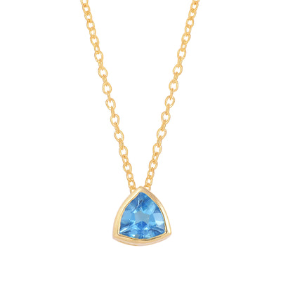 Trillion Blue Topaz Solitaire Chain