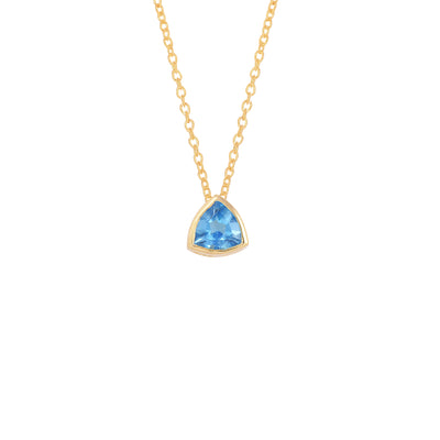 Trillion Blue Topaz Solitaire Chain