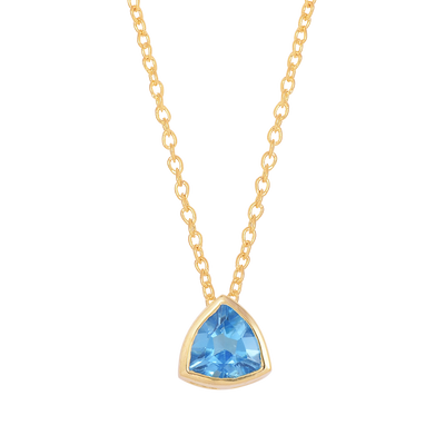 Trillion Blue Topaz Solitaire Chain