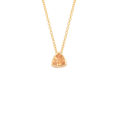 Trillion Citrine Solitaire Chain