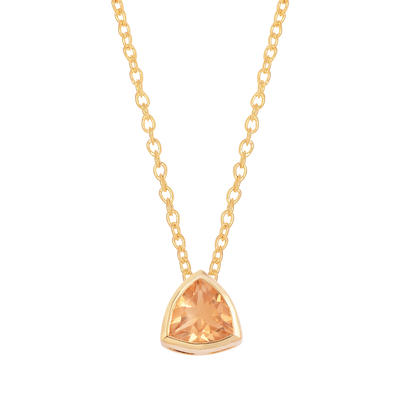 Trillion Citrine Solitaire Chain