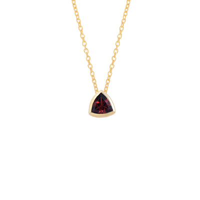 Trillion Garnet Solitaire Chain