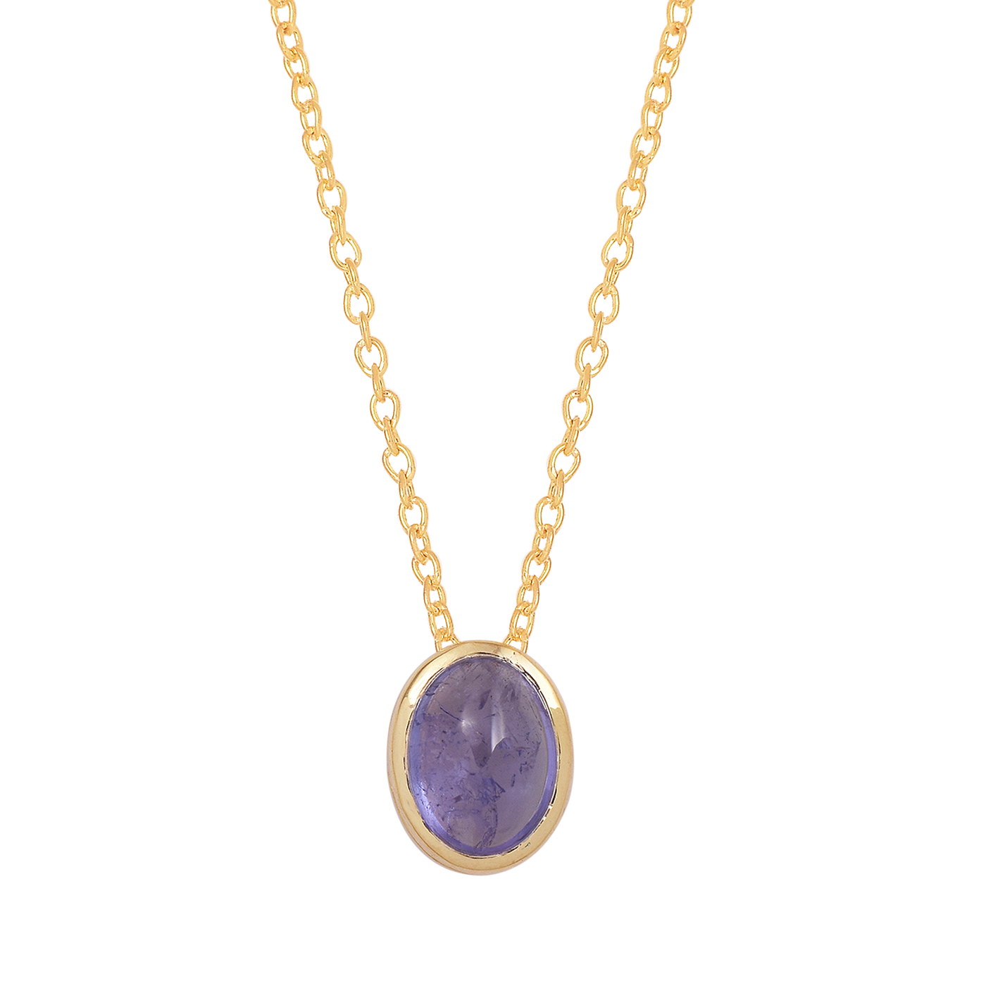 Oval Cut Tanzanite Solitaire Necklace